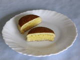 coconut moon cake, cross section