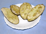 Imo senbei, toasted