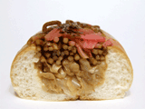 yakisoba-pan, cut