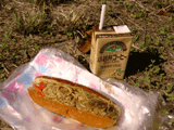 yakisoba-pan and kohi-gyunyu